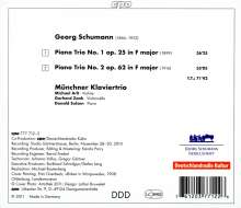 Georg Schumann (1866-1952): Klaviertrios Nr.1 &amp; 2 (opp.25 &amp; 62), CD