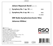 Johann Nepomuk David (1895-1977): Symphonien Nr.1 &amp; 6, CD