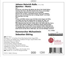 Johann Heinrich Rolle (1716-1785): Motetten, 2 CDs