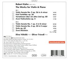 Robert Kahn (1865-1951): Sämtliche Werke für Violine &amp; Klavier, 2 CDs