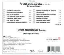 Cristobal de Morales (1500-1553): Weihnachtsmotetten "O Magnum Mysterium", CD