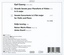 Carl Czerny (1791-1857): Sonaten für Violine &amp; Klavier, CD