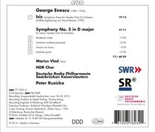 George Enescu (1881-1955): Symphonie Nr.5 für Tenor, Frauenchor &amp; Orchester, CD