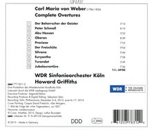 Carl Maria von Weber (1786-1826): Sämtliche Ouvertüren, CD