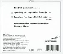 Friedrich Gernsheim (1839-1916): Symphonien Nr.2 Es-Dur op.46 &amp; Nr.4 B-Dur op.62, CD