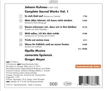 Johann Kuhnau (1660-1722): Sämtliche geistliche Werke Vol.1, CD