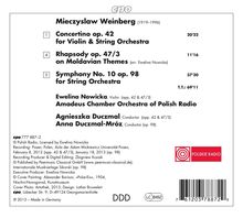 Mieczyslaw Weinberg (1919-1996): Concertino op. 42 für Violine &amp; Streichorchester, CD