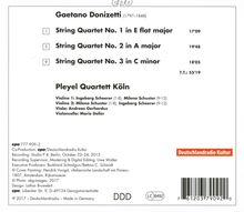 Gaetano Donizetti (1797-1848): Streichquartette Nr.1-3, CD