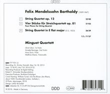 Felix Mendelssohn Bartholdy (1809-1847): Streichquartette Vol.2, CD