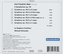 Carl Friedrich Abel (1723-1787): Symphonien op.7 Nr.1-6, CD