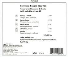 Ferruccio Busoni (1866-1924): Klavierkonzert op.39, CD