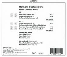 Hermann Goetz (1840-1876): Kammer- und Klaviermusik, 2 CDs