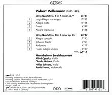 Robert Volkmann (1815-1883): Streichquartette Nr.1 &amp; 4, CD