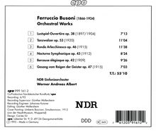 Ferruccio Busoni (1866-1924): Orchesterwerke, CD