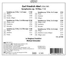 Carl Friedrich Abel (1723-1787): Symphonien op.10 Nr.1-6, CD