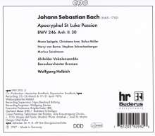 Johann Sebastian Bach (1685-1750): Lukas-Passion BWV 246, Anh.II,30 (Apokryphe Werke 4), 2 CDs
