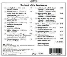 The Spirit of the Renaissance, CD