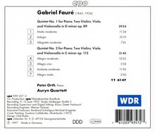 Gabriel Faure (1845-1924): Klavierquintette opp.89 &amp; 115, CD