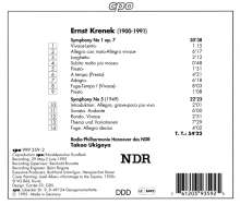 Ernst Krenek (1900-1991): Symphonien Nr.1 &amp; 5, CD