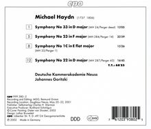 Michael Haydn (1737-1806): Symphonien Nr. 22, 23, 33 &amp; 1C, CD