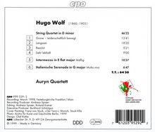 Hugo Wolf (1860-1903): Streichquartett d-moll, CD