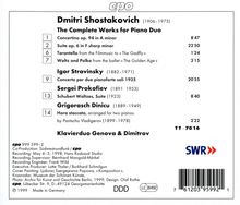 Dmitri Schostakowitsch (1906-1975): Die Werke für 2 Klaviere, CD