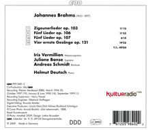 Johannes Brahms (1833-1897): Sämtliche Lieder Vol.9, CD
