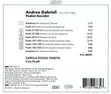 Andrea Gabrieli (1510-1586): Psalmi Davidici, CD