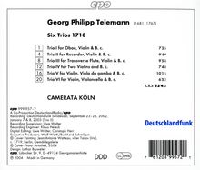 Georg Philipp Telemann (1681-1767): Triosonaten 1718, CD