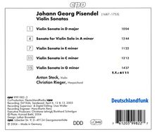 Johann Georg Pisendel (1687-1755): 5 Violinsonaten, CD