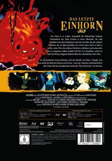 Das letzte Einhorn (3D Blu-ray &amp; DVD im Mediabook), 1 Blu-ray Disc und 1 DVD