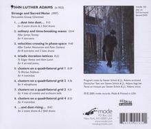 John Luther Adams (geb. 1953): Kammermusik für Percussion "Strange &amp; Sacred Noise", CD