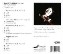 Giacinto Scelsi (1905-1988): Werke für Violine solo, CD