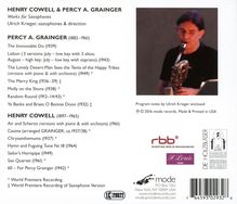 Ulrich Krieger - Cowell &amp; Grainger, CD