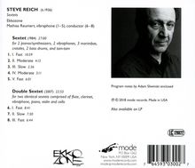 Steve Reich (geb. 1936): Sextett (180g) für 2 Klaviere, 2 Vibraphone, 3 Marimbas, 2 Bass Drums &amp; Tam-Tam, CD