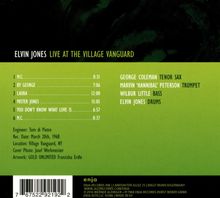 Elvin Jones (1927-2004): Live At The Village Vanguard (Enja Jazz Classics), CD