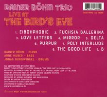 Rainer Böhm (geb. 1977): Live At The Bird's Eye, CD