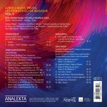 Azrieli Music Prizes VOL. 5. Werke von Nobles, Bardanasvili, Klartag, Trigos. Laufzeit: 1:08:08. 
Rotes und blaues abstraktes Muster.