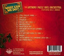 "What Can We Do?" steht groß in einem dekorativen Feld. Es folgt eine nummerierte Songliste mit Titeln und Zeiten.