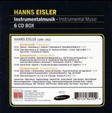 Hanns Eisler (1898-1962): Instrumentalmusik, 6 CDs