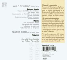 Carlo Gesualdo von Venosa (1566-1613): Responsorien zum Karsamstag, CD