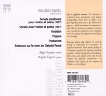 Maurice Ravel (1875-1937): Werke für Violine &amp; Klavier, CD