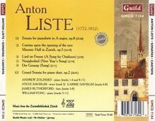 Anton Liste (1772-1832): Klaviersonate A-Dur op.8, CD