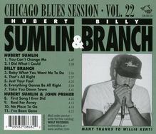 Hubert Sumlin: Hubert Sumlin &amp; Billy Branch: Chicago Blues Session Vol. 22, CD