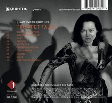 "Klaus Wienerroither, Trumpet Tales, Trackliste: Slow Motion Pops, Waltzing Wheeler, Chet. Schwarz-weißes Bild einer Frau."
