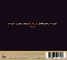 Philip Glass (geb. 1937): Music with Changing Parts, CD