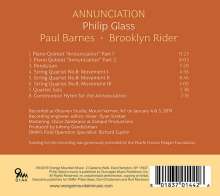 Philip Glass (geb. 1937): Kammermusik "Annunciation", CD