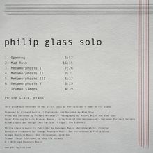 Philip Glass (geb. 1937): Klavierwerke - "Solo" (Philip Glass spielt Philip Glass), CD