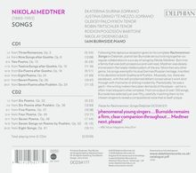 Nikolai Medtner (1880-1951): Lieder, 2 CDs