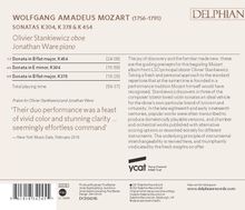 Wolfgang Amadeus Mozart (1756-1791): Oboensonaten KV 304,378,454, CD
